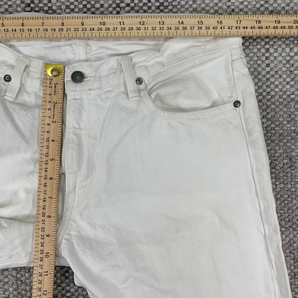 Polo Ralph Lauren Jeans Mens 34x34 White Varick Slim Straight Hudson Cotton - Picture 7 of 15